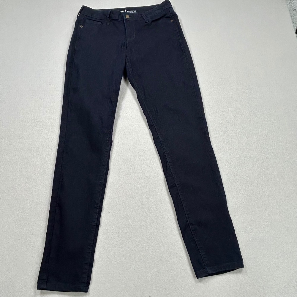 Old Navy Rockstar Low‎ Rise Skinny Jeans Womens 10 Long Navy Blue 730770-67